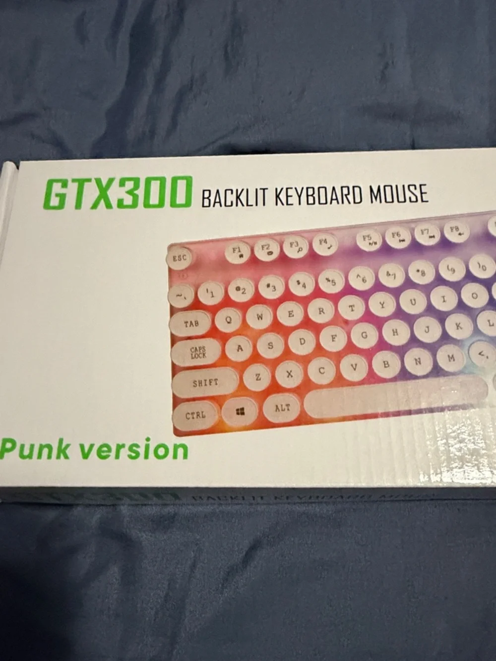 GTX300 Pink Rainbow Backlit Keyboard & Mouse Combo